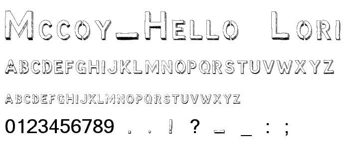 McCoy - Hello Lori font